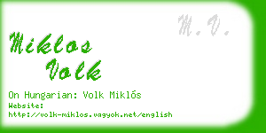 miklos volk business card